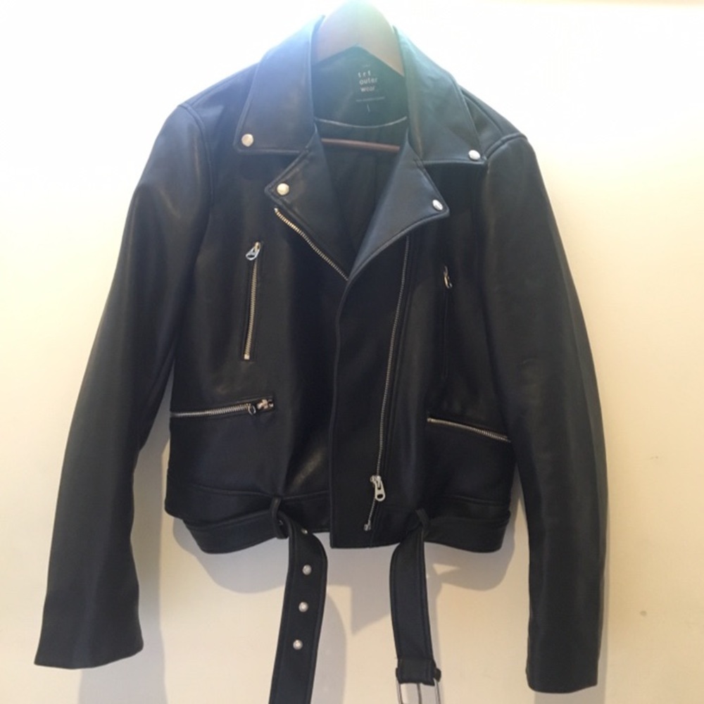 Zara TRF Black Moto Jacket